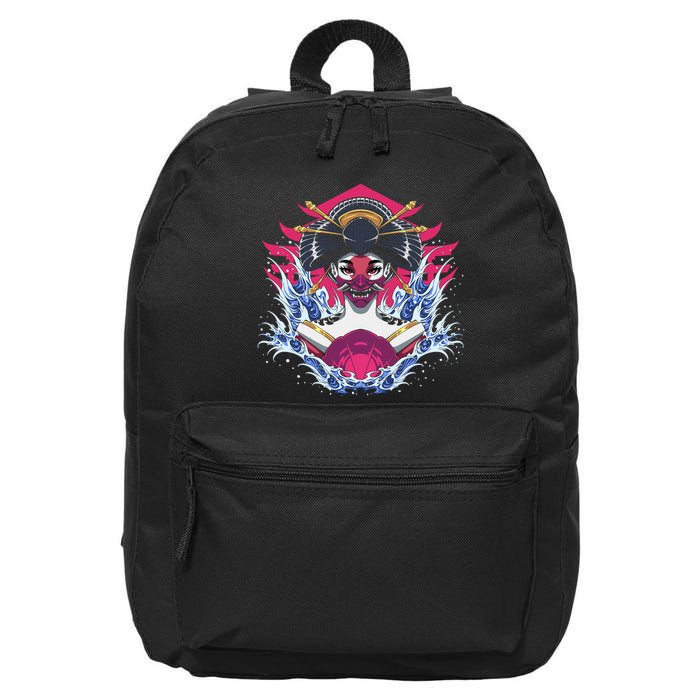 Geishia Ninja Mask Japanese Art 16 in Basic Backpack