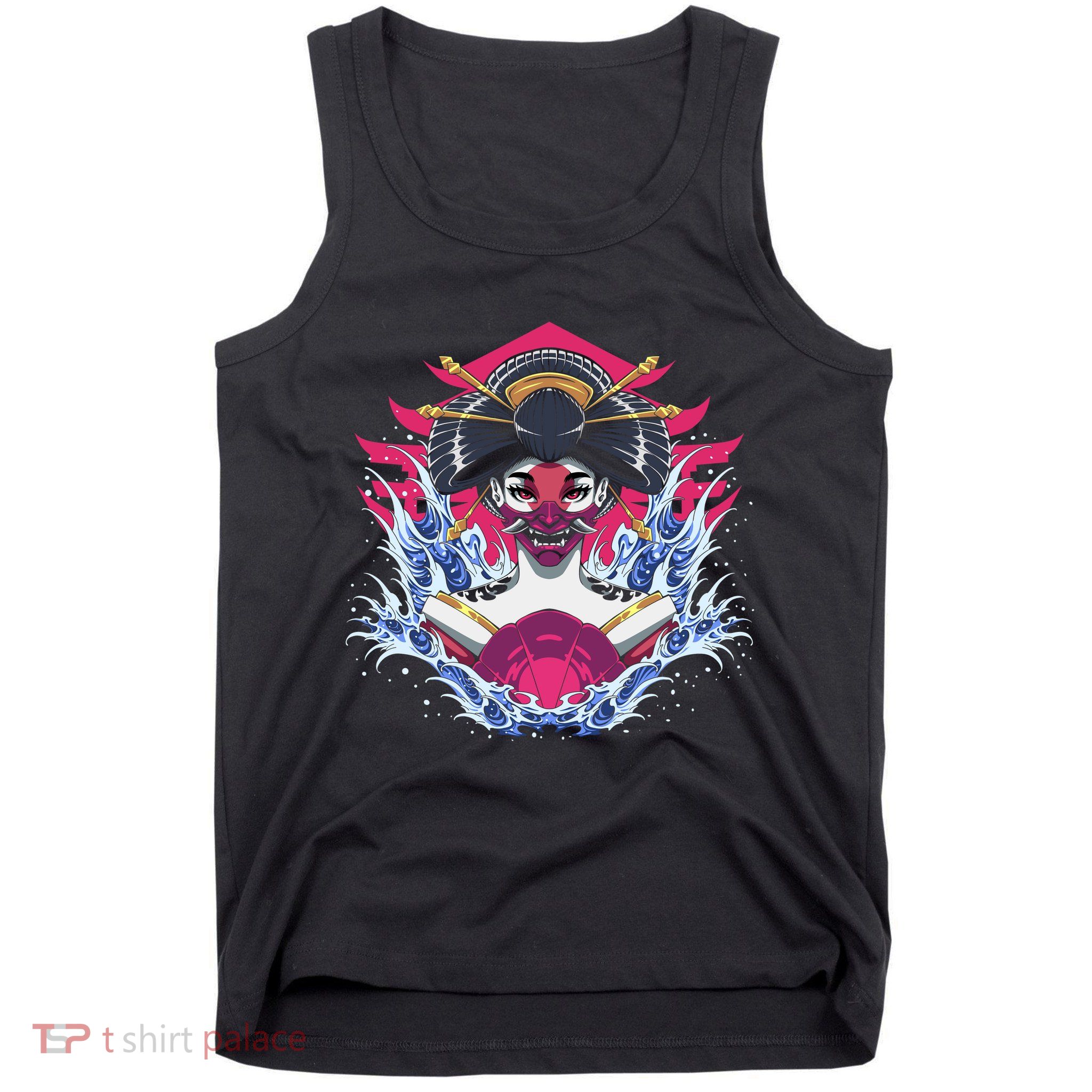 Geishia Ninja Mask Japanese Art Tank Top
