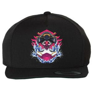 Geishia Ninja Mask Japanese Art Wool Snapback Cap