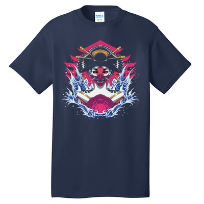 Geishia Ninja Mask Japanese Art Tall T-Shirt