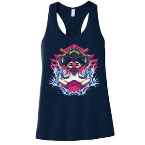 Geishia Ninja Mask Japanese Art Women's Racerback Tank