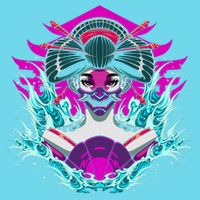 Geishia Ninja Mask Japanese Art T-Shirt