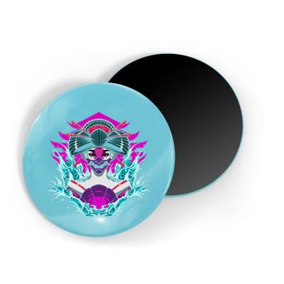 Geishia Ninja Mask Japanese Art Magnet