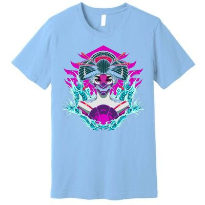 Geishia Ninja Mask Japanese Art Premium T-Shirt