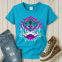 Geishia Ninja Mask Japanese Art Womens T-Shirt