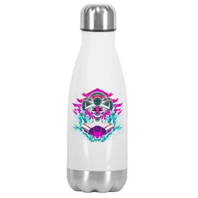 Geishia Ninja Mask Japanese Art Stainless Steel Insulated Water Bottle