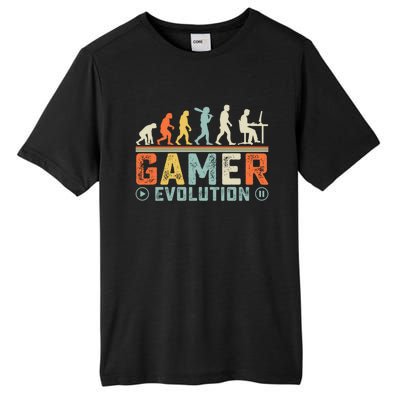 Gamer Evolution Legendary Gear Retro Gaming Session Vibes Cute Gift Tall Fusion ChromaSoft Performance T-Shirt