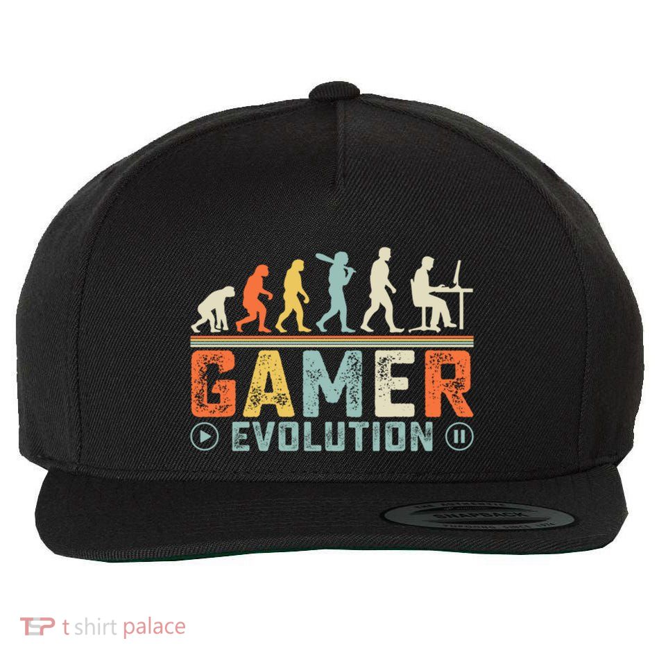Gamer Evolution Legendary Gear Retro Gaming Session Vibes Cute Gift Wool Snapback Cap