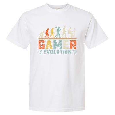 Gamer Evolution Legendary Gear Retro Gaming Session Vibes Cute Gift Garment-Dyed Heavyweight T-Shirt