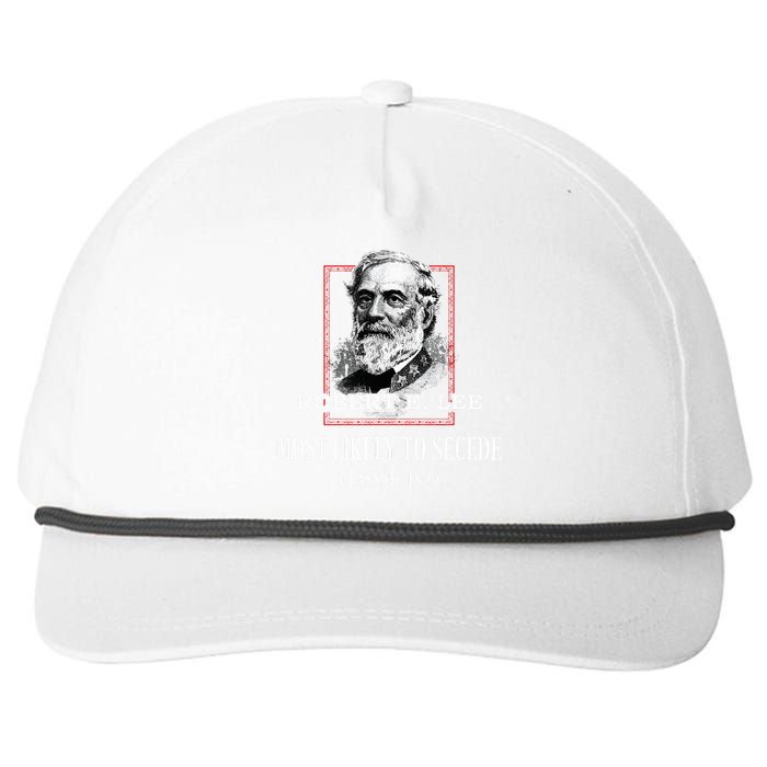 General E. Lee Gettysburg Most Likely To Secede Robert E Lee Snapback Five-Panel Rope Hat