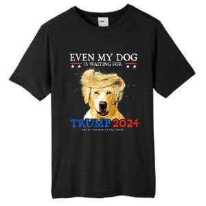 Groovy Even My Dog Is Waiting For Trump 2024 Funny Dog  Tall Fusion ChromaSoft Performance T-Shirt