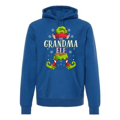 Grandma Elf Matching Family Group Christmas Party Premium Hoodie