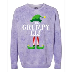 Grumpy Elf Matching Family Group Christmas Party Pyjamas Colorblast Crewneck Sweatshirt