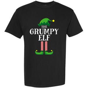 Grumpy Elf Matching Family Group Christmas Party Pyjamas Garment-Dyed Heavyweight T-Shirt