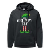 Grumpy Elf Matching Family Group Christmas Party Pyjamas Performance Fleece Hoodie