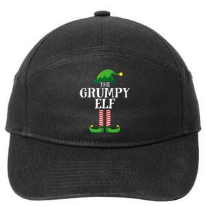 Grumpy Elf Matching Family Group Christmas Party Pyjamas 7-Panel Snapback Hat