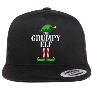 Grumpy Elf Matching Family Group Christmas Party Pyjamas Flat Bill Trucker Hat