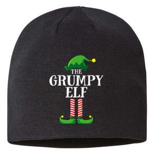 Grumpy Elf Matching Family Group Christmas Party Pyjamas Sustainable Beanie