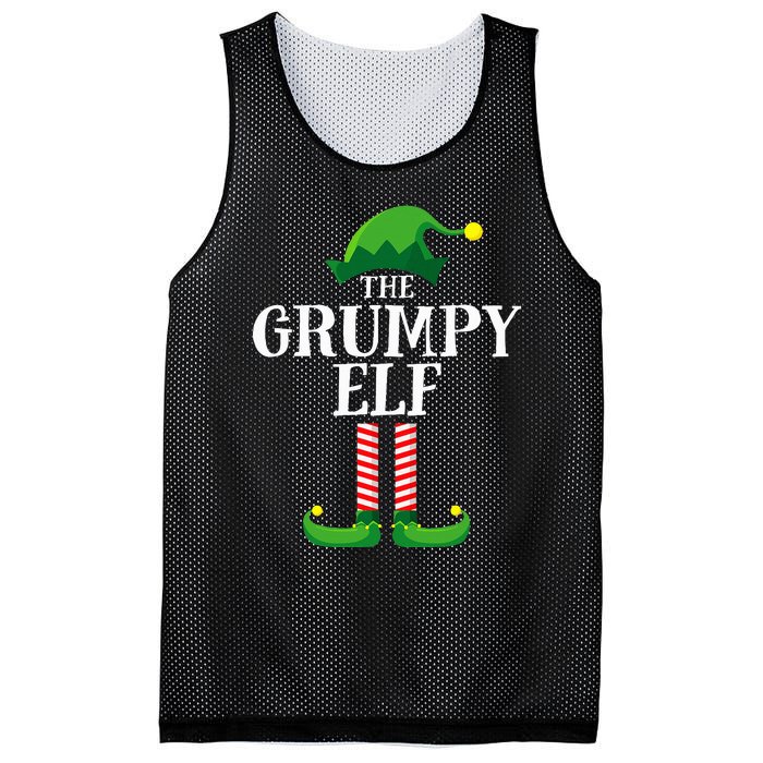 Grumpy Elf Matching Family Group Christmas Party Pyjamas Mesh Reversible Basketball Jersey Tank