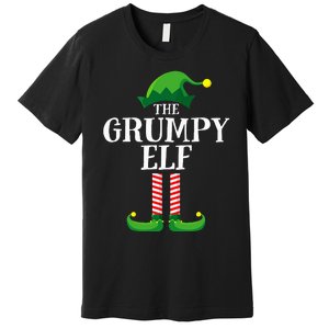 Grumpy Elf Matching Family Group Christmas Party Pyjamas Premium T-Shirt