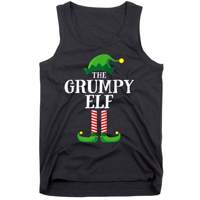 Grumpy Elf Matching Family Group Christmas Party Pyjamas Tank Top