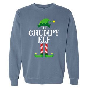 Grumpy Elf Matching Family Group Christmas Party Pyjamas Garment-Dyed Sweatshirt