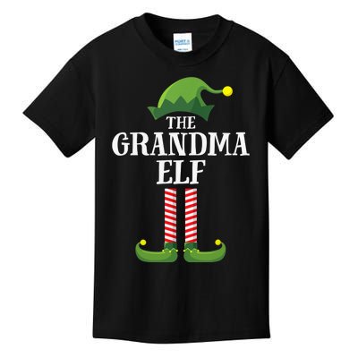 Grandma Elf Matching Family Group Christmas Party Kids T-Shirt