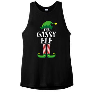 Gassy Elf Matching Family Group Christmas Party Ladies PosiCharge Tri-Blend Wicking Tank