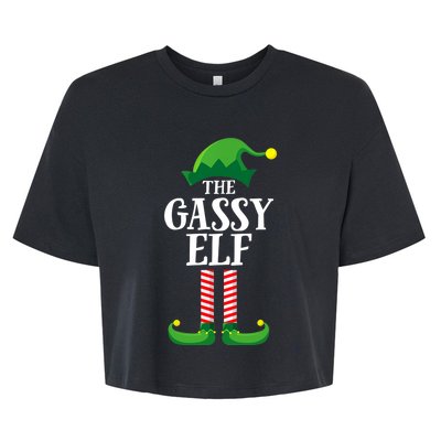 Gassy Elf Matching Family Group Christmas Party Bella+Canvas Jersey Crop Tee