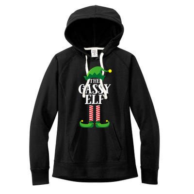 Gassy Elf Matching Family Group Christmas Party Women's Fleece Hoodie