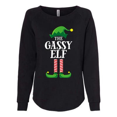 Gassy Elf Matching Family Group Christmas Party Womens California Wash Sweatshirt