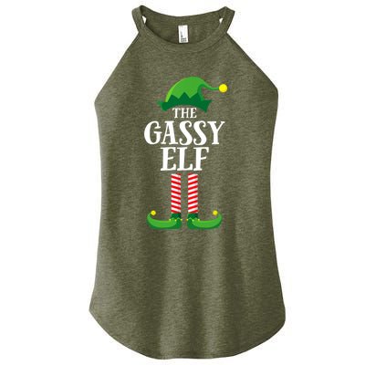 Gassy Elf Matching Family Group Christmas Party Women's Perfect Tri Rocker Tank