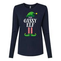 Gassy Elf Matching Family Group Christmas Party Womens Cotton Relaxed Long Sleeve T-Shirt