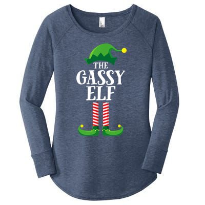 Gassy Elf Matching Family Group Christmas Party Women's Perfect Tri Tunic Long Sleeve Shirt