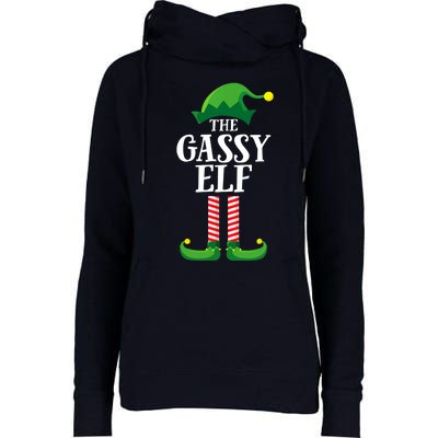 Gassy Elf Matching Family Group Christmas Party Womens Funnel Neck Pullover Hood