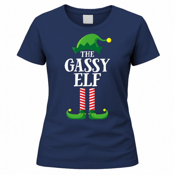 Gassy Elf Matching Family Group Christmas Party Women's T-Shirt