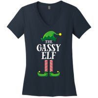 Gassy Elf Matching Family Group Christmas Party Women's V-Neck T-Shirt