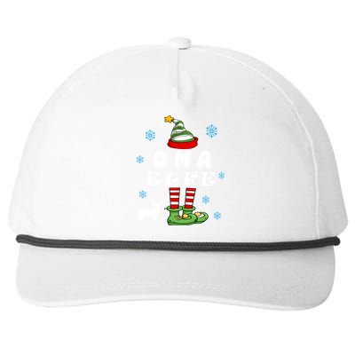 Grandma Elf Mother Elf Christmas Elf Christmas Gift Snapback Five-Panel Rope Hat