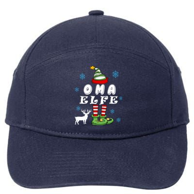 Grandma Elf Mother Elf Christmas Elf Christmas Gift 7-Panel Snapback Hat