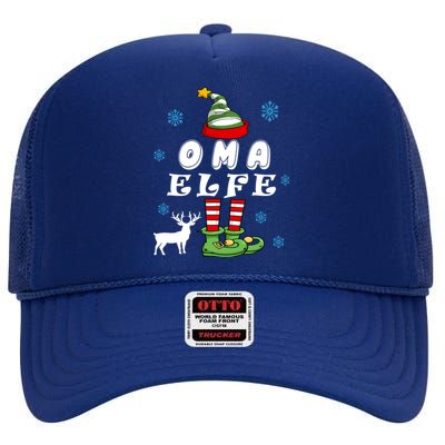 Grandma Elf Mother Elf Christmas Elf Christmas Gift High Crown Mesh Back Trucker Hat