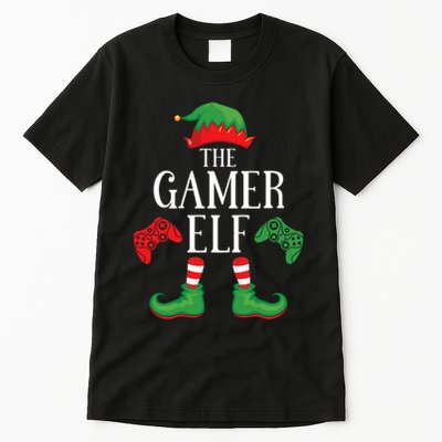 Gamer Elf Matching Group Xmas Gaming Funny Family Christmas Tall T-Shirt
