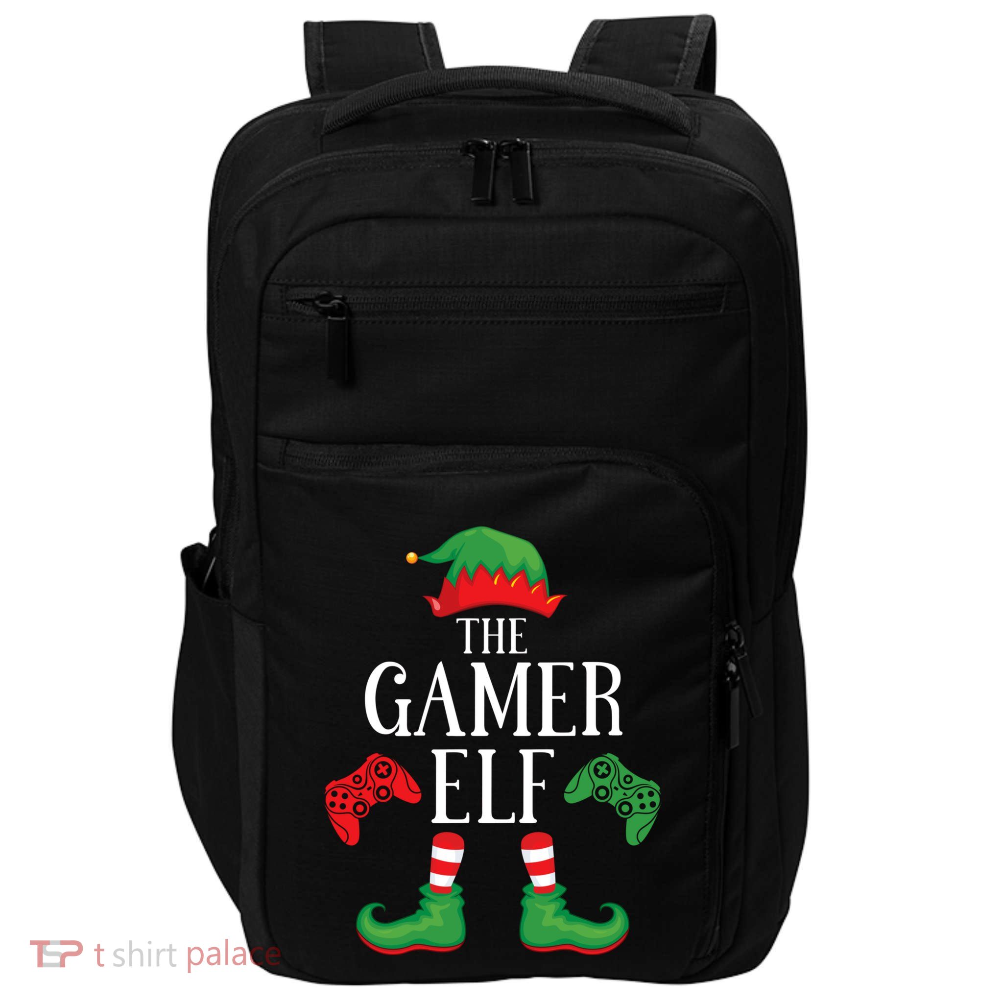 Gamer Elf Matching Group Xmas Gaming Funny Family Christmas Impact Tech Backpack