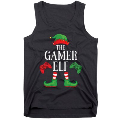 Gamer Elf Matching Group Xmas Gaming Funny Family Christmas Tank Top