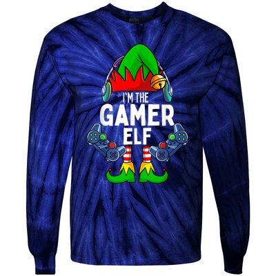 Gamer Elf Matching Family Christmas Tie-Dye Long Sleeve Shirt