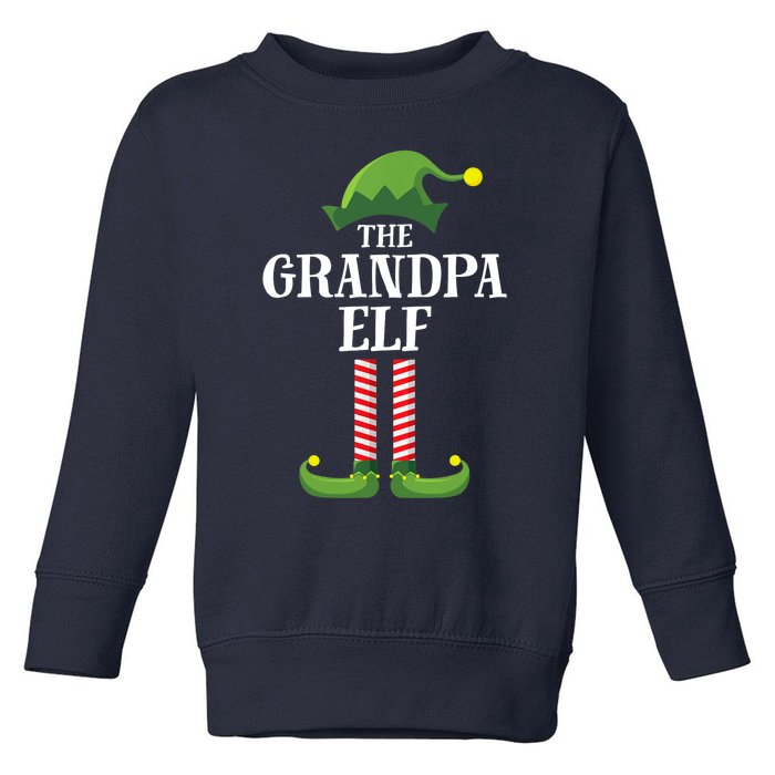 Grandpa Elf Matching Family Group Christmas Party Toddler Sweatshirt