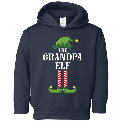 Grandpa Elf Matching Family Group Christmas Party Toddler Hoodie