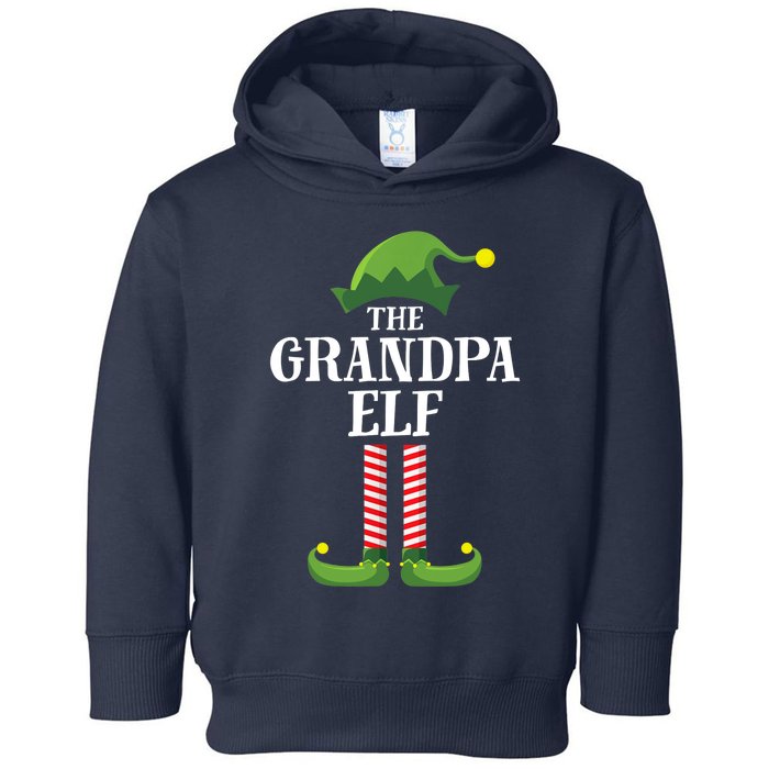 Grandpa Elf Matching Family Group Christmas Party Toddler Hoodie