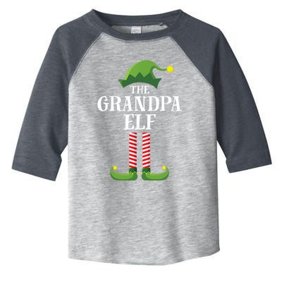 Grandpa Elf Matching Family Group Christmas Party Toddler Fine Jersey T-Shirt