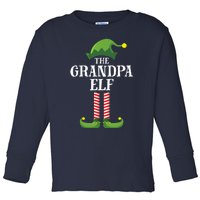 Grandpa Elf Matching Family Group Christmas Party Toddler Long Sleeve Shirt