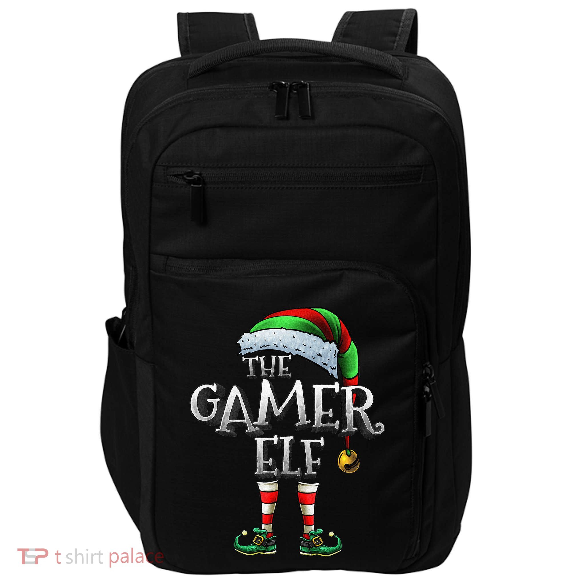 Gamer Elf Matching Family Christmas Gamer Elf Impact Tech Backpack